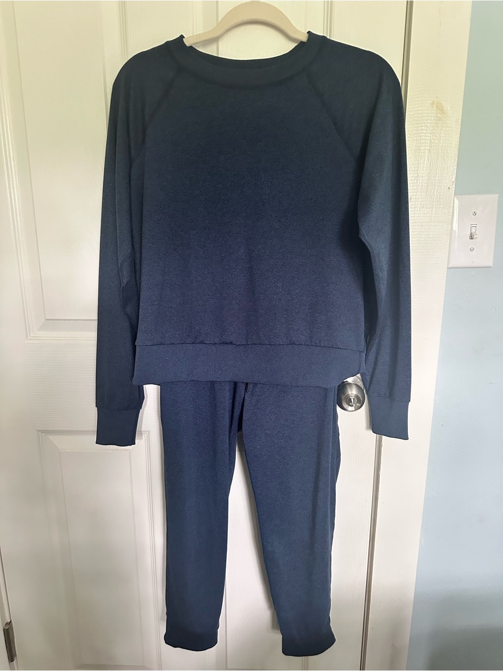 QUINCE 2 Piece Flow Knit Navy Blue Set - XS